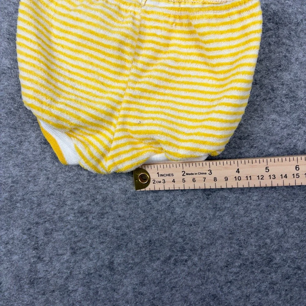 Health-tex Bloomers Unisex 3 Months Yellow White Striped Terry Cloth Vintage 80s